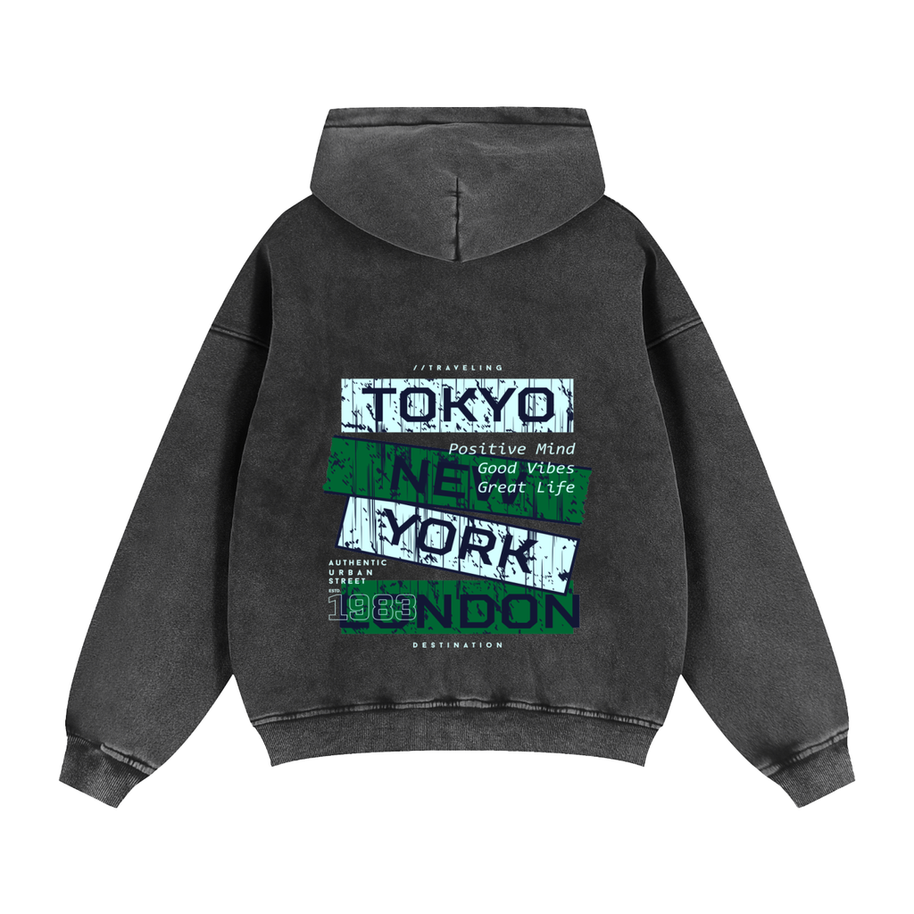 Zip-Through Boxy Fleece Hoodie