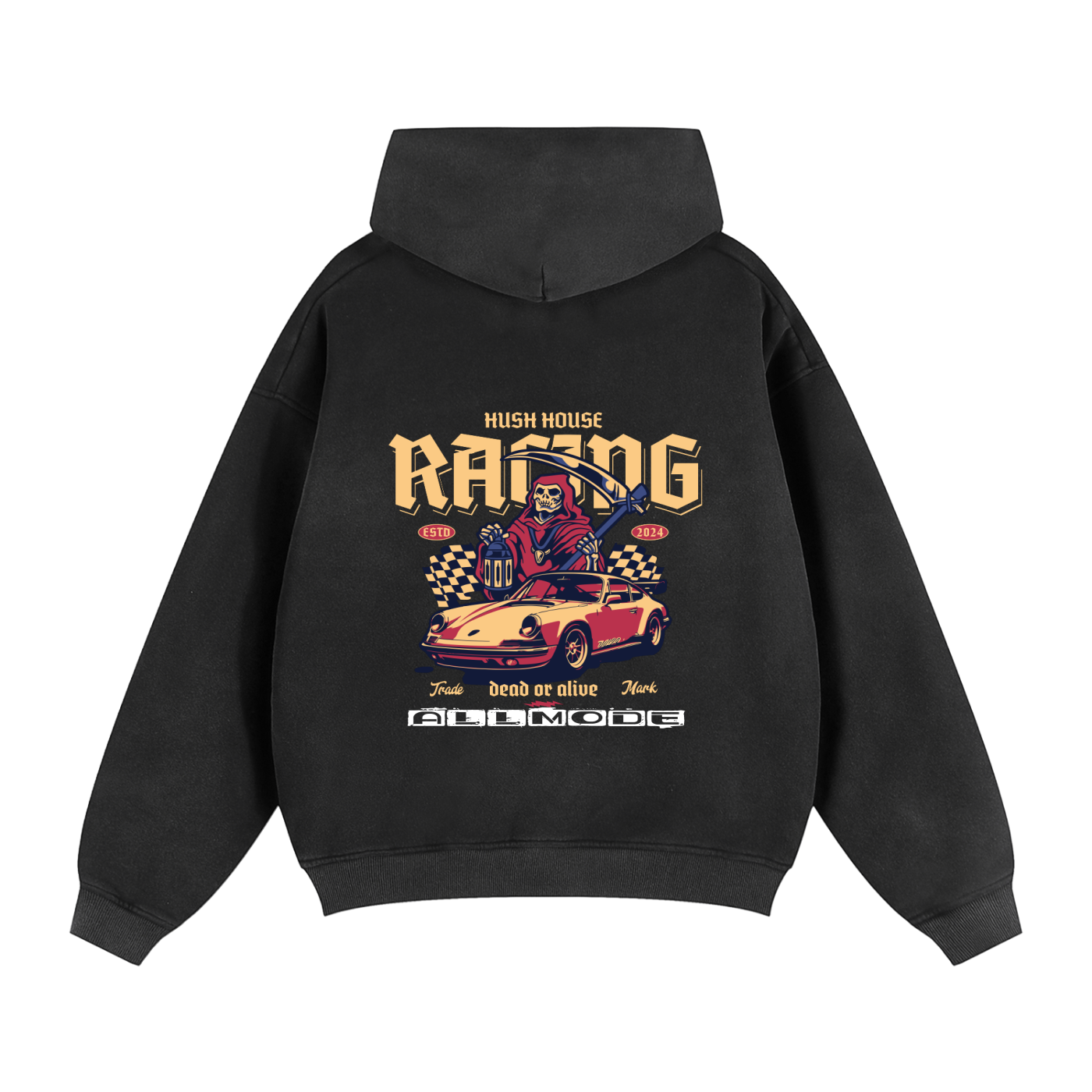 Sunfade Two-way Zipper Boxy Fleece Hoodie