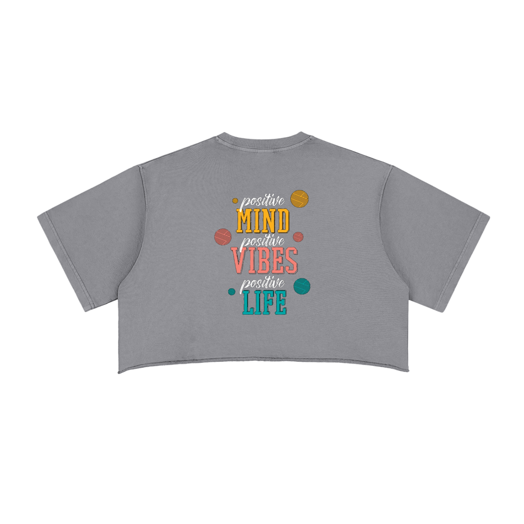 Snow Washed Raw Edge Crop Top