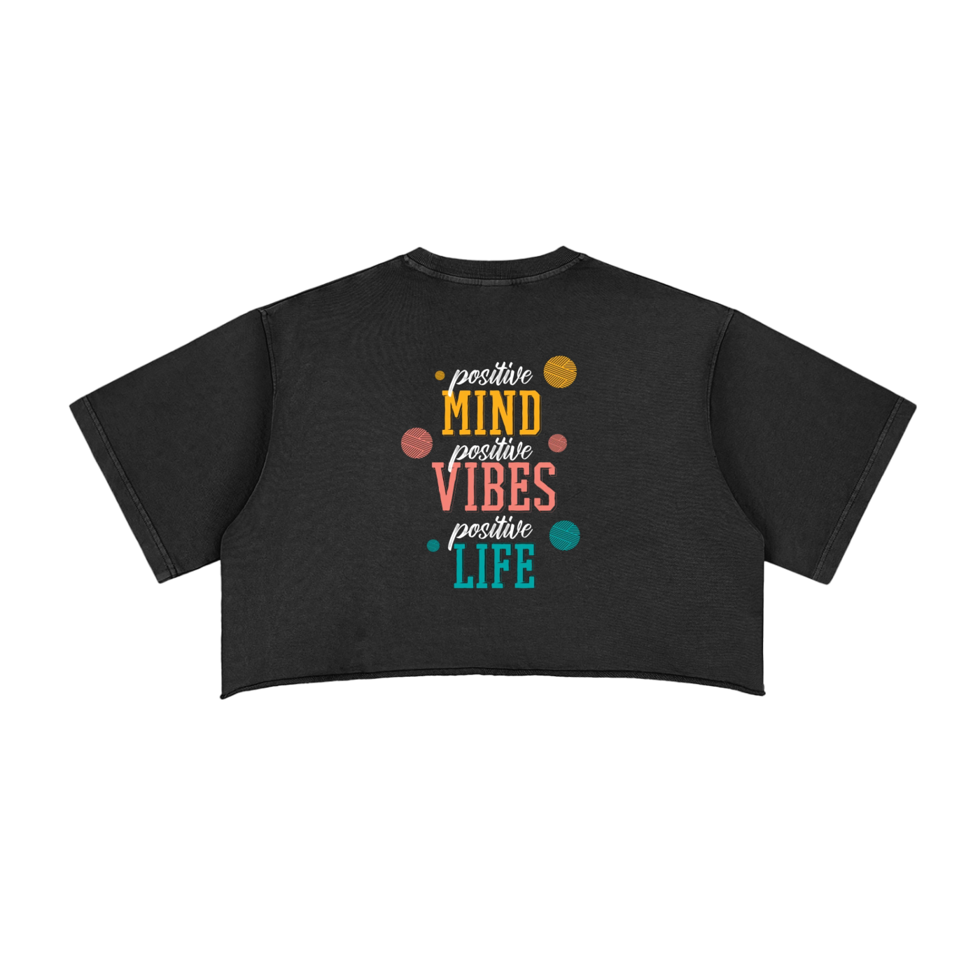 Snow Washed Raw Edge Crop Top