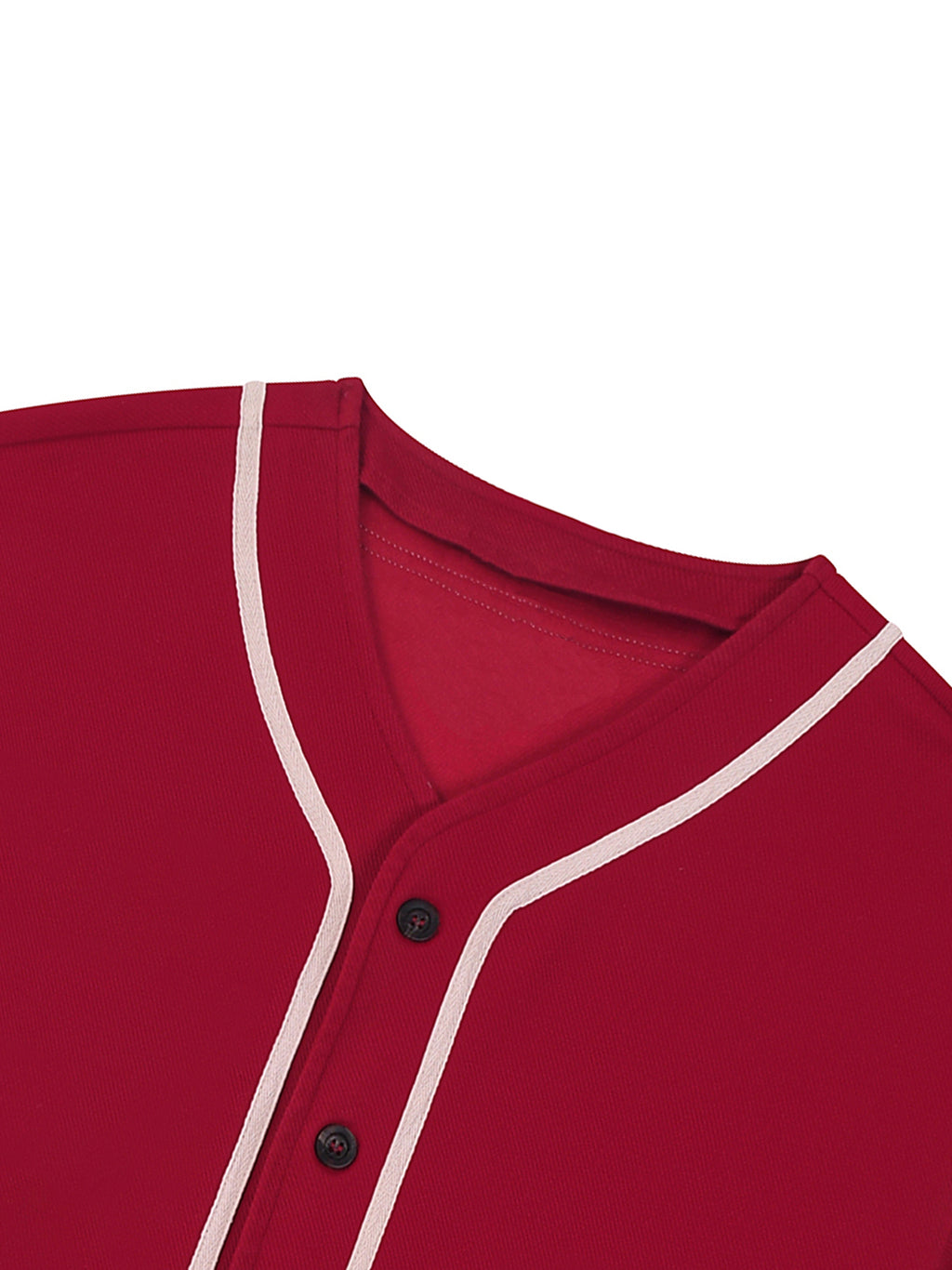 Contrast Piped Button-Up Jersey