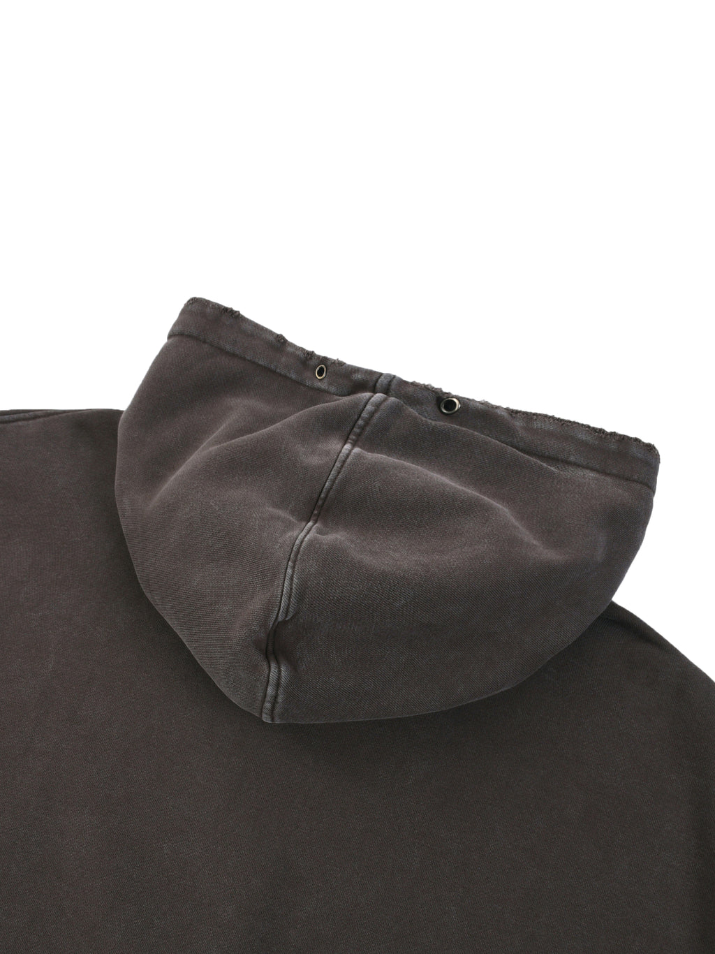 Snow Washed Distressed Panel Pocket Hoodie